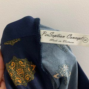 Perseption Concept - Tunic sleeveless shirt - Color Blue - Size S